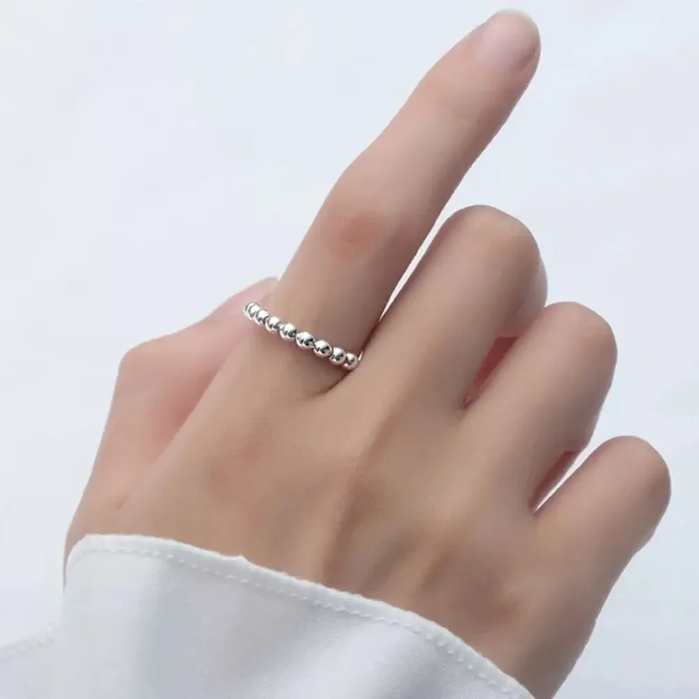 NEW sterling silver anxiety fidget spinning ring jewelry size 7 B21